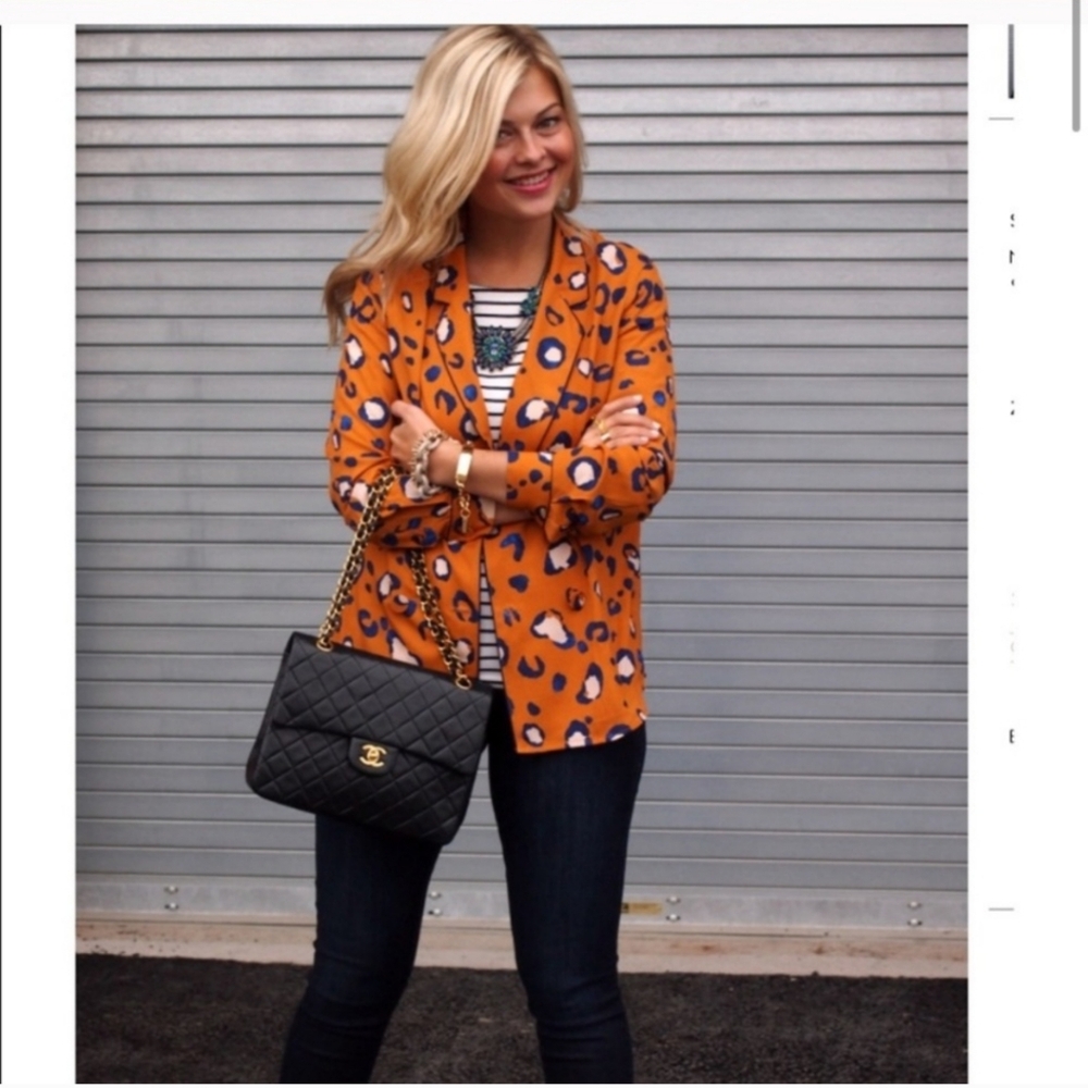 Philip lim for target leopard blazer size small